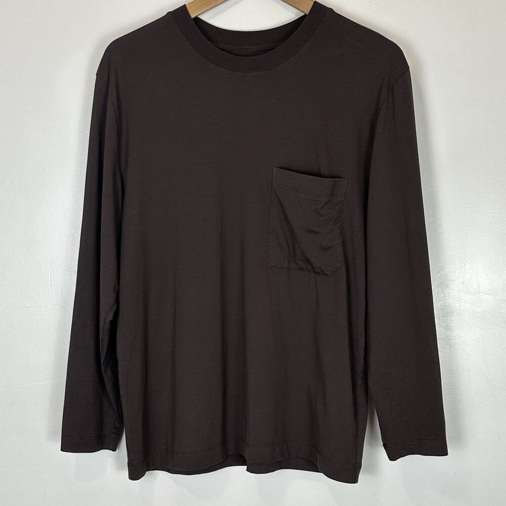 Lululemon Fundamental Oversized Long Sleeve Pocket Shirt Espresso Size S Gym